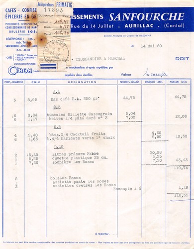 1960 cafes confiserie epicerie - 1960,